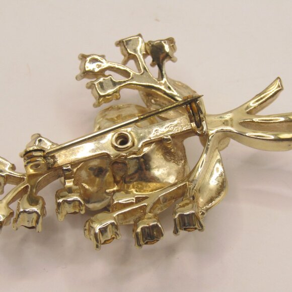 Vintage Coro Flower Brooch and Earrings Set - Picture 10 of 15